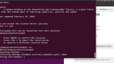 Miniatura para Instalación de Miniconda3 con script shell en Linux y Mac OS X