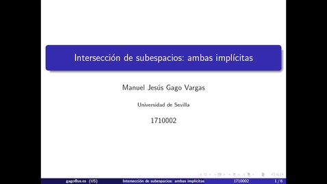 Miniatura para Intersección de subespacios: implícitas