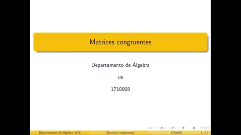 Miniatura para Matrices congruentes