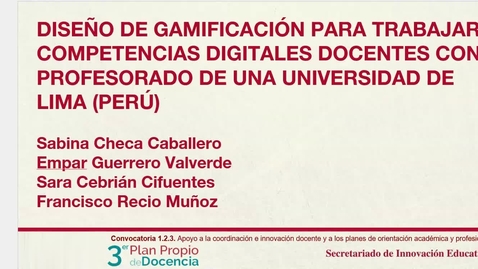 Miniatura para Diseño de gamificación para trabajar competencias digitales docentes con profesorado de una universidad de Lima (Perú)