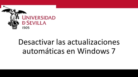 Miniatura para la entrada Desactivar las actualizaciones en Win7