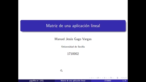 Miniatura para Matriz de una aplicación lineal