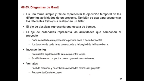 Miniatura para Tema 8. Gestión de proyectos (Parte 4)