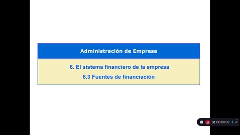 Miniatura para la entrada Tema 6. El sistema financiero de la empresa. 6.3 Fuentes de financiación