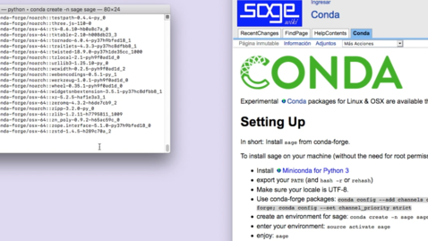 Miniatura para Instalación de Sagemath en linux o Mac OS X con conda