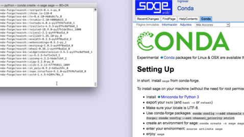 Miniatura para la entrada Instalación de Sagemath en linux o Mac OS X con conda