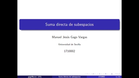Miniatura para Suma directa de subespacios