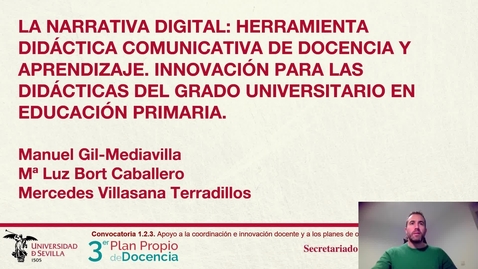 Miniatura para La narrativa digital: herramienta didáctica comunicativa de docencia y aprendizaje. Innovación para las didácticas del Grado Universitario en Educación Primaria