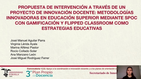 Miniatura para Propuesta de intervención a través de un proyecto de innovación docente: metodologías innovadoras en educación superior mediante SPOC con gamificación y flipped classroom como estrategias educativas