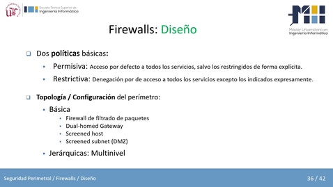 Miniatura para Diseño de Firewalls