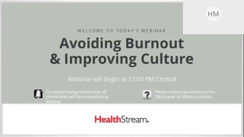 Thumbnail for Avoiding Burnout and Improving Culture- August 19, 2020