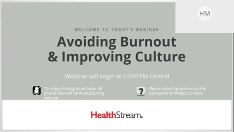 Thumbnail for entry Avoiding Burnout and Improving Culture- August 19, 2020