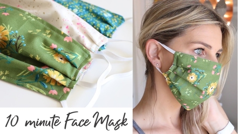 Thumbnail for entry DIY Face Mask with Elastic in 10 minutes - Sewing Tutorial