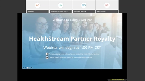 Thumbnail for HealthStream Partners Royalty Recognition - January 26, 2021
