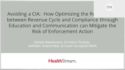 Thumbnail for Avoiding a CIA: Optimizing the Relationship Between Revenue Cycle and Compliance - October 21, 2020