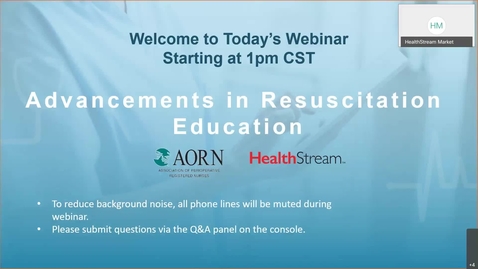 Thumbnail for entry Clinical Resuscitation Education is Advanced with HealthStream’s First-in-the-Industry, Role-based Simulation -October 29, 2020