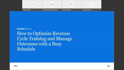 Thumbnail for How to Optimize Revenue Cycle Training and Manage Outcomes with a Busy Schedule- May 25, 2021