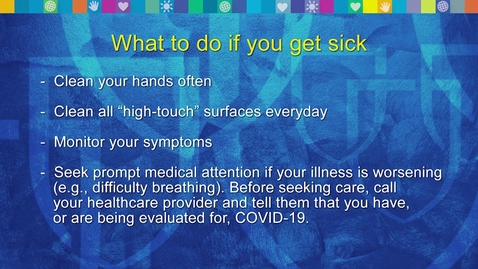 Thumbnail for entry COVID-19: What to do if you get sick