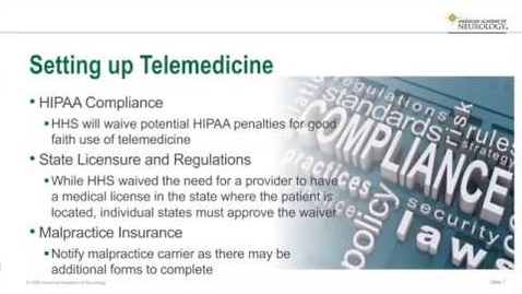 Thumbnail for entry Telemedicine and COVID-19  (focus on Neurology)