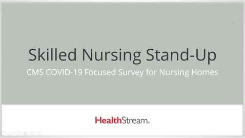 Thumbnail for entry COVID-19 Stand-Up Skilled Nursing Webinar May 7, 2020