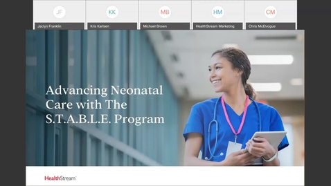 Thumbnail for entry Advancing Neonatal Care with the S.T.A.B.L.E. Program- April 28, 2021