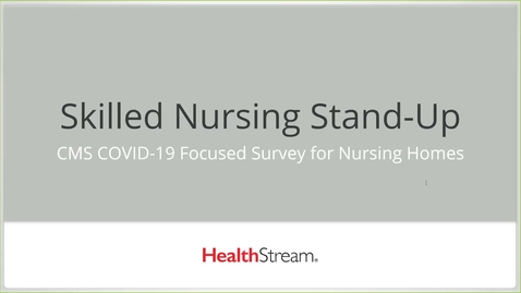 Thumbnail for entry COVID-19 Stand-Up Webinar: New CMS Infection Prevention Survey April 16, 2020
