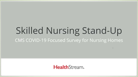 Thumbnail for COVID-19 Stand-Up Webinar: New CMS Infection Prevention Survey April 16, 2020