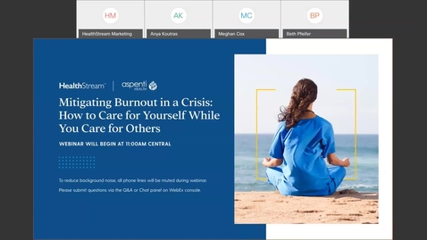 Thumbnail for entry Mitigating Burnout in a Crisis How to Care for Yourself While You Care for Others- February 9, 2021