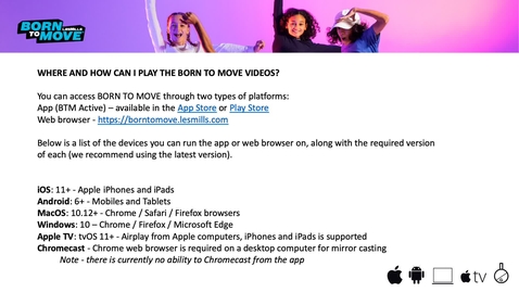 Thumbnail for entry HOWTO: Where and how can I play the BORN TO MOVE videos?