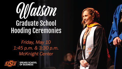 Thumbnail for entry Watson Graduate School Hooding Ceremony 1 Spring 2024 