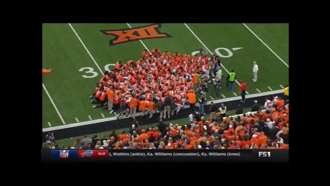 Thumbnail for entry OSU Football Team Prays on Field Following Tragic Event at Homecoming Parade