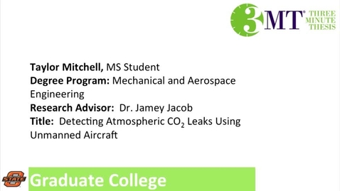 Thumbnail for 3 Minute Thesis: Taylor Mitchell