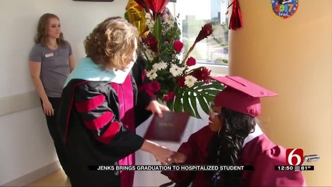 Thumbnail for entry IN THE NEWS: Future OSU Student Battling Illnesses has Her High School Graduation Brought to Her