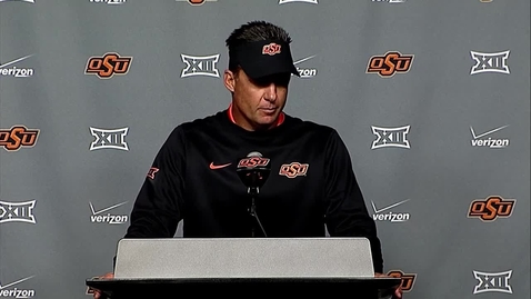 Thumbnail for entry OSU Head Football Coach Mike Gundy Post-Game Press Conference Following Tragic Event At Homecoming Parade