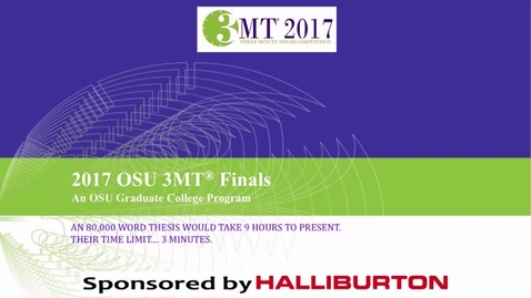 Thumbnail for entry Graduate College 3-Minute Thesis Finals