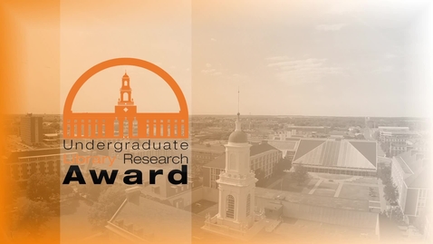 Thumbnail for Harrison Jackson, Winner of the 2014 Undergraduate Library Research Award