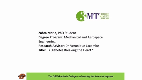 Thumbnail for 2016 OSU 3MTâ Finals Presentation: Zahra Maria