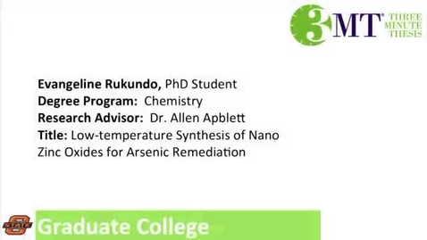 Thumbnail for entry Three Minute Thesis: Evangeline Rukundo