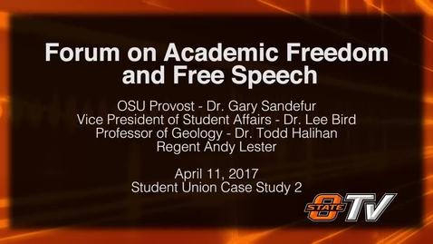 Thumbnail for entry Forum on Academic Freedom and Free Speech