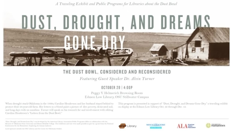 Thumbnail for Dust, Drought, and Dreams Gone Dry: Speaker Alvin Turner