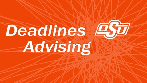 Thumbnail for entry Absentee Enrollment: Part IV - Deadlines, Advising and Services