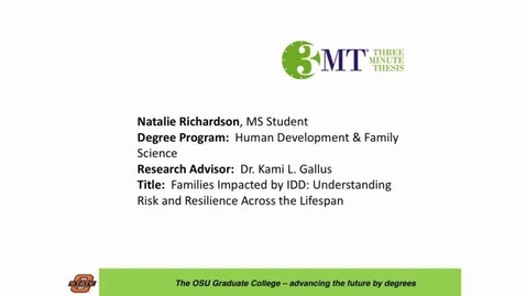 Thumbnail for 2016 OSU 3MTâ Finals Presentation: Natalie Richardson