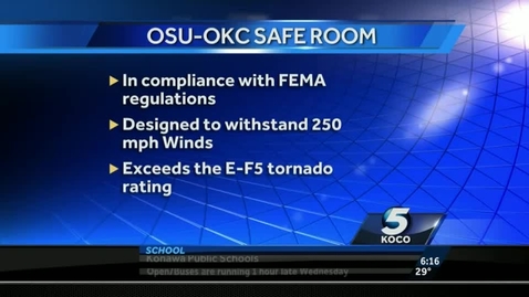 Thumbnail for entry IN THE NEWS:  OSU OKC Installs Safe Room For Child Development Labs