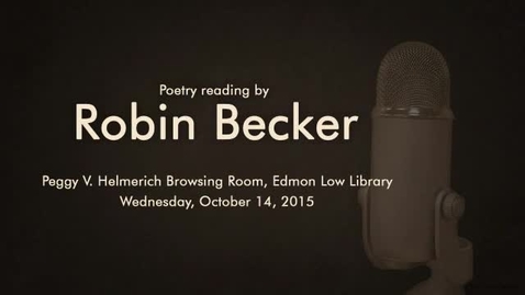 Thumbnail for entry Poetry reading by Robin Becker