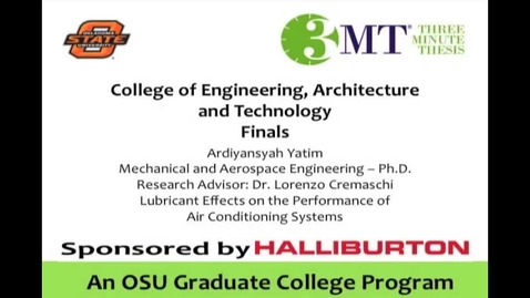 Thumbnail for 3 Minute Thesis - Ardiyansyah Yatim