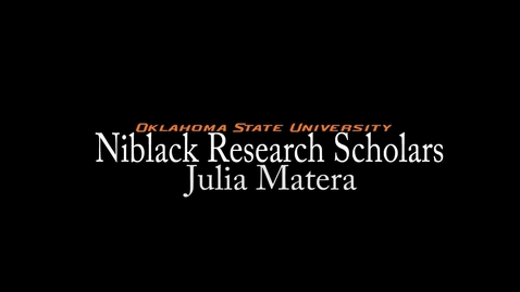 Thumbnail for entry Julia Matera - Niblack Research Scholars 2013-14