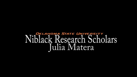 Thumbnail for Julia Matera - Niblack Research Scholars 2013-14