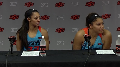 Thumbnail for entry 03/06/18 Cowgirl Basketball:  OSU/Wichita State Postgame Press Conference with Loryn Goodwin and Kaylee Jensen