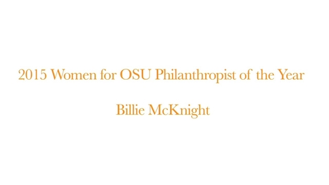 Thumbnail for entry Women of OSU Philanthropist of the Year