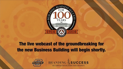 Thumbnail for New Business Building Groundbreaking Ceremony